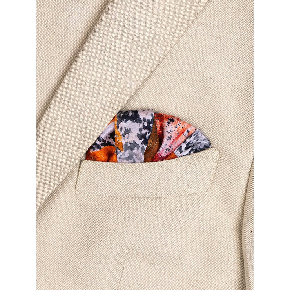 UNALLUME BY NISHA Multi-Colour Floral Pocket Square