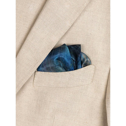 UNALLUME BY NISHA Blue Printed Pocket Square