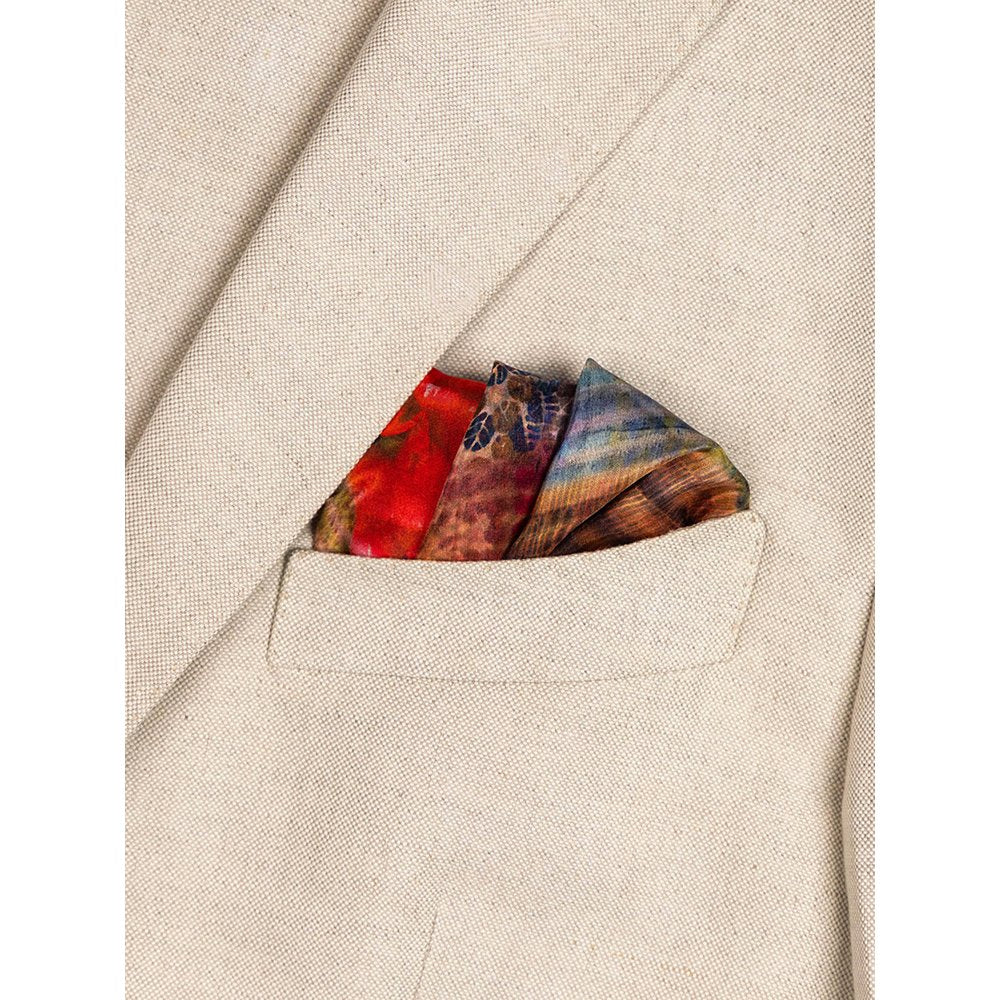 UNALLUME BY NISHA Multi-Colour Printed Pocket Square