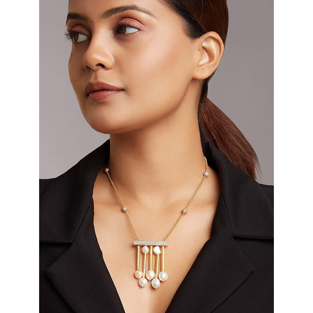 Joules By Radhika White Fresh Water Pearl Necklace