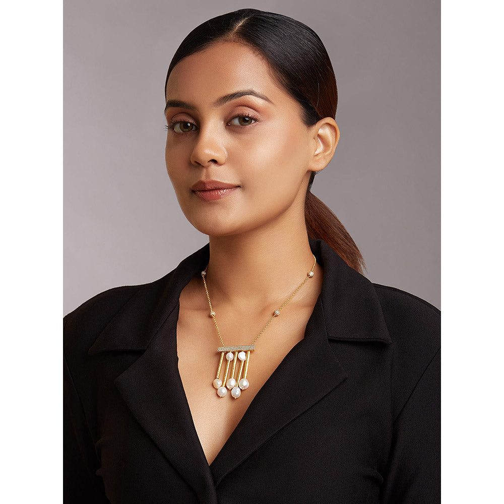 Joules By Radhika White Fresh Water Pearl Necklace