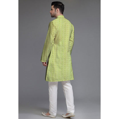 UTSAV FASHION Embroidered Georgette Olive Kurta with Pant