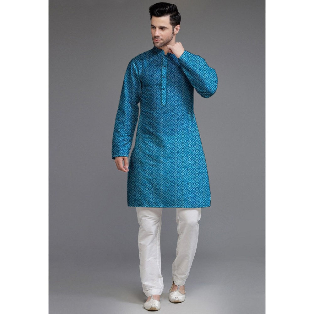 UTSAV FASHION Embroidered Georgette Blue Kurta with Pant