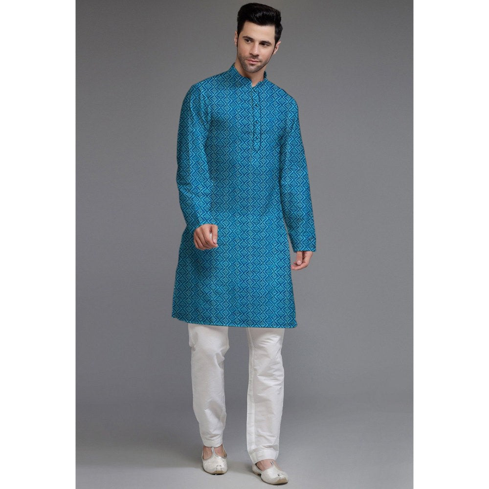 UTSAV FASHION Embroidered Georgette Blue Kurta with Pant