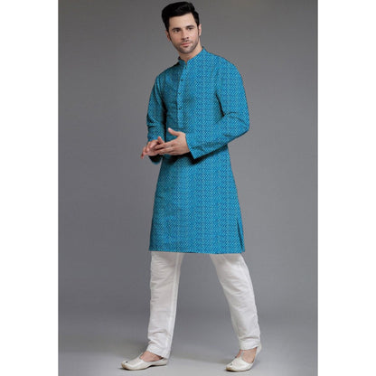 UTSAV FASHION Embroidered Georgette Blue Kurta with Pant