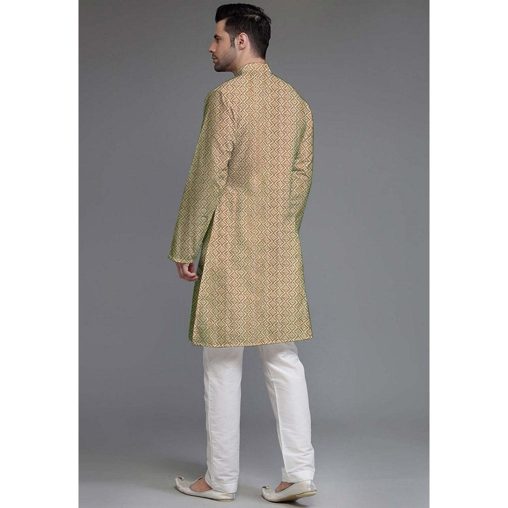 UTSAV FASHION Embroidered Georgette Beige Kurta with Pant