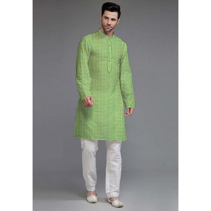 UTSAV FASHION Embroidered Georgette Green Kurta with Pant