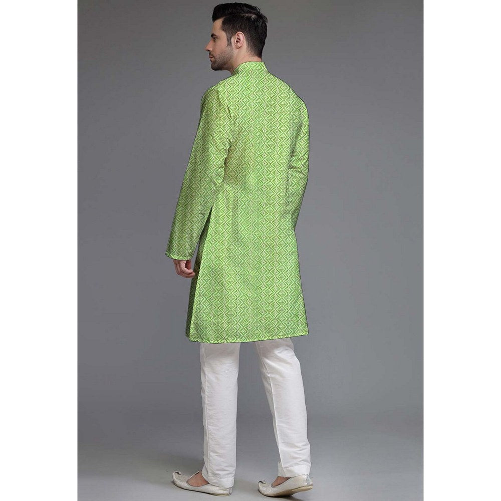 UTSAV FASHION Embroidered Georgette Green Kurta with Pant
