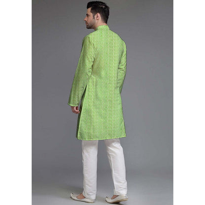 UTSAV FASHION Embroidered Georgette Green Kurta with Pant