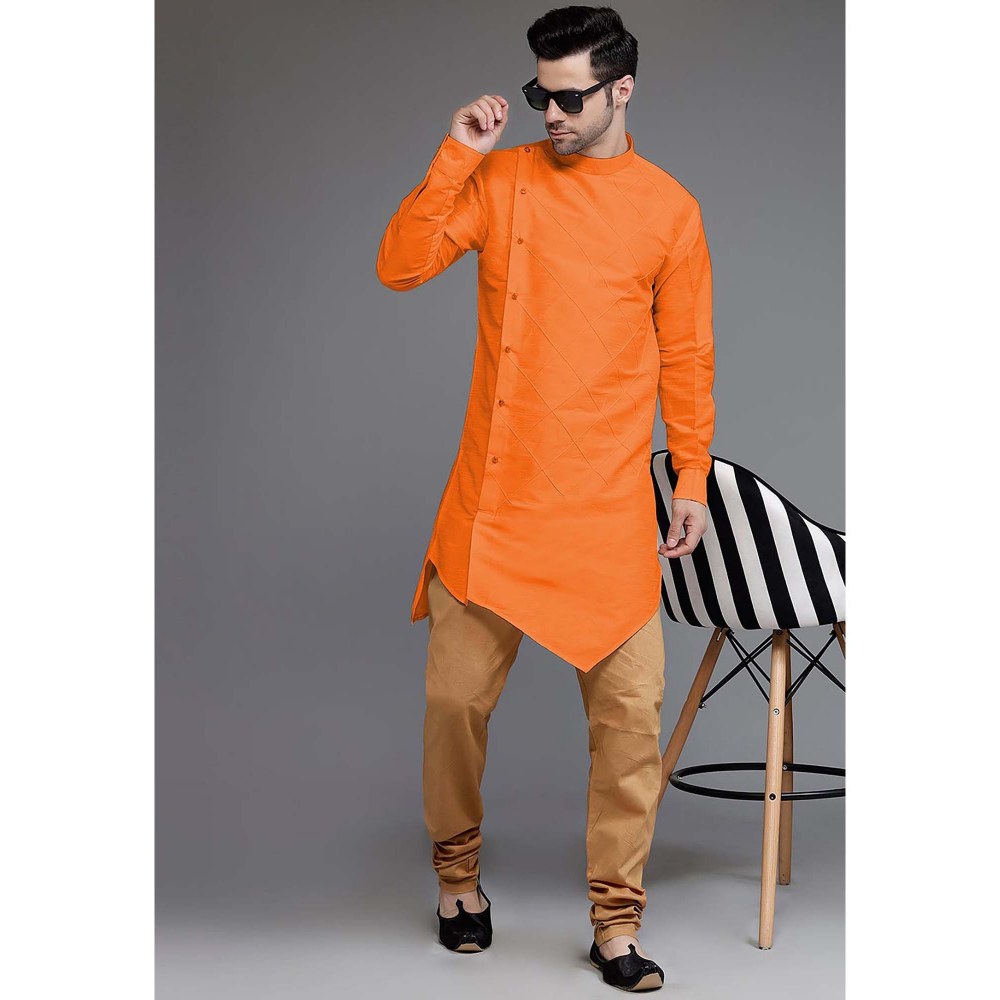 UTSAV FASHION Orange Solid Kurta and Pant