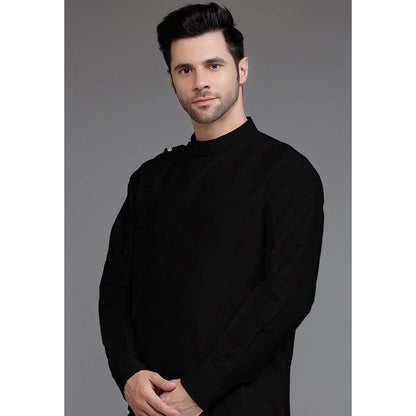 UTSAV FASHION Black Solid Kurta and Pant