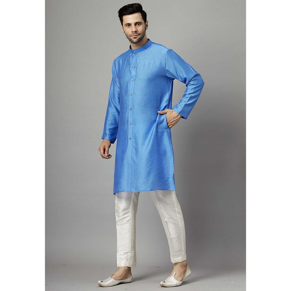 UTSAV FASHION Blue Solid Kurta with Jacket and Pant