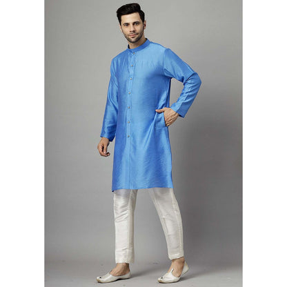 UTSAV FASHION Blue Solid Kurta with Jacket and Pant