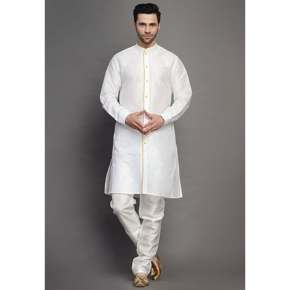 UTSAV FASHION Yellow Solid Kurta with Jacket and Pant