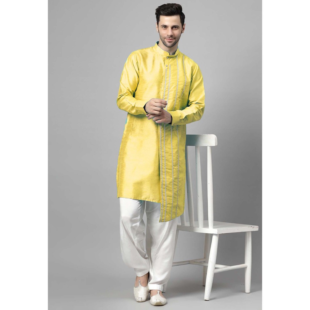 UTSAV FASHION Yellow Self Design Kurta and Pant