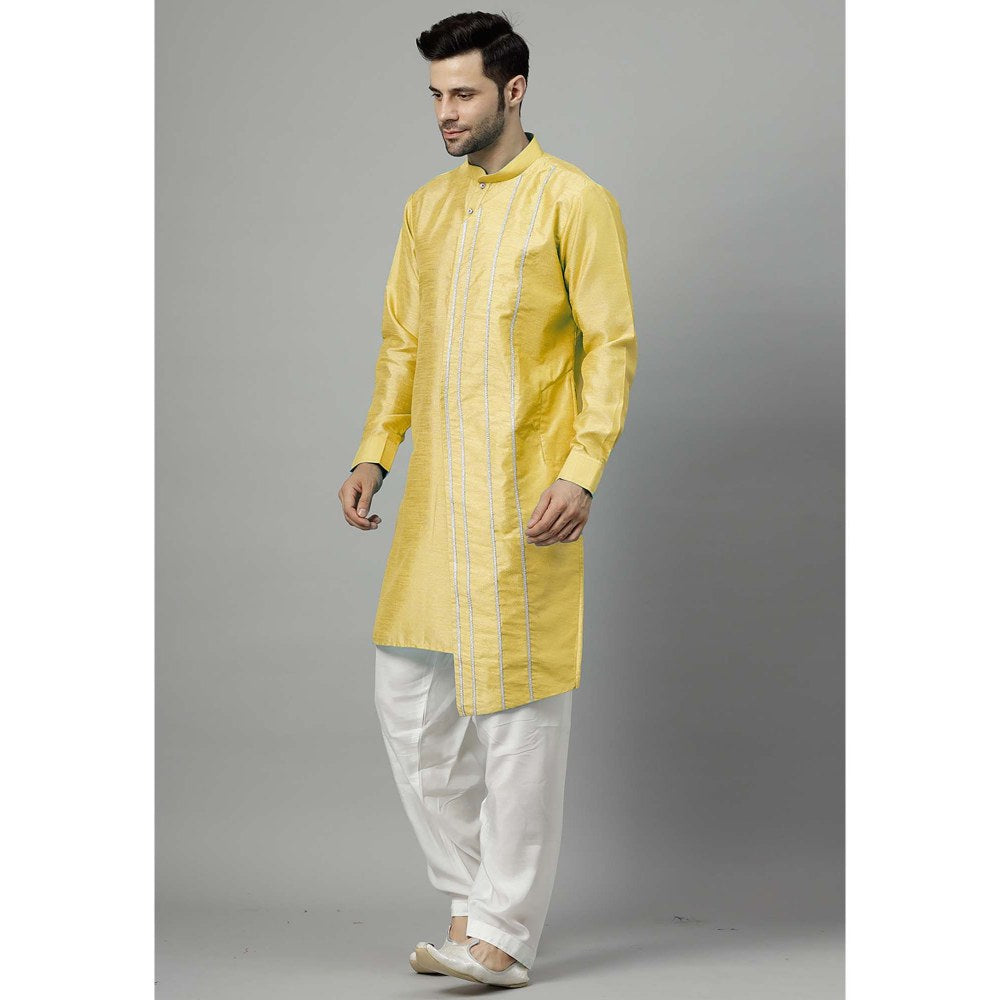UTSAV FASHION Yellow Self Design Kurta and Pant