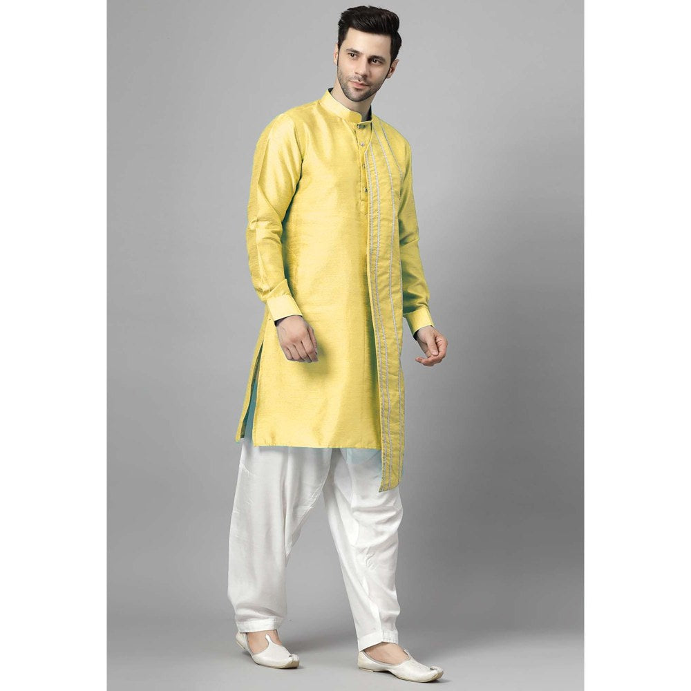 UTSAV FASHION Yellow Self Design Kurta and Pant
