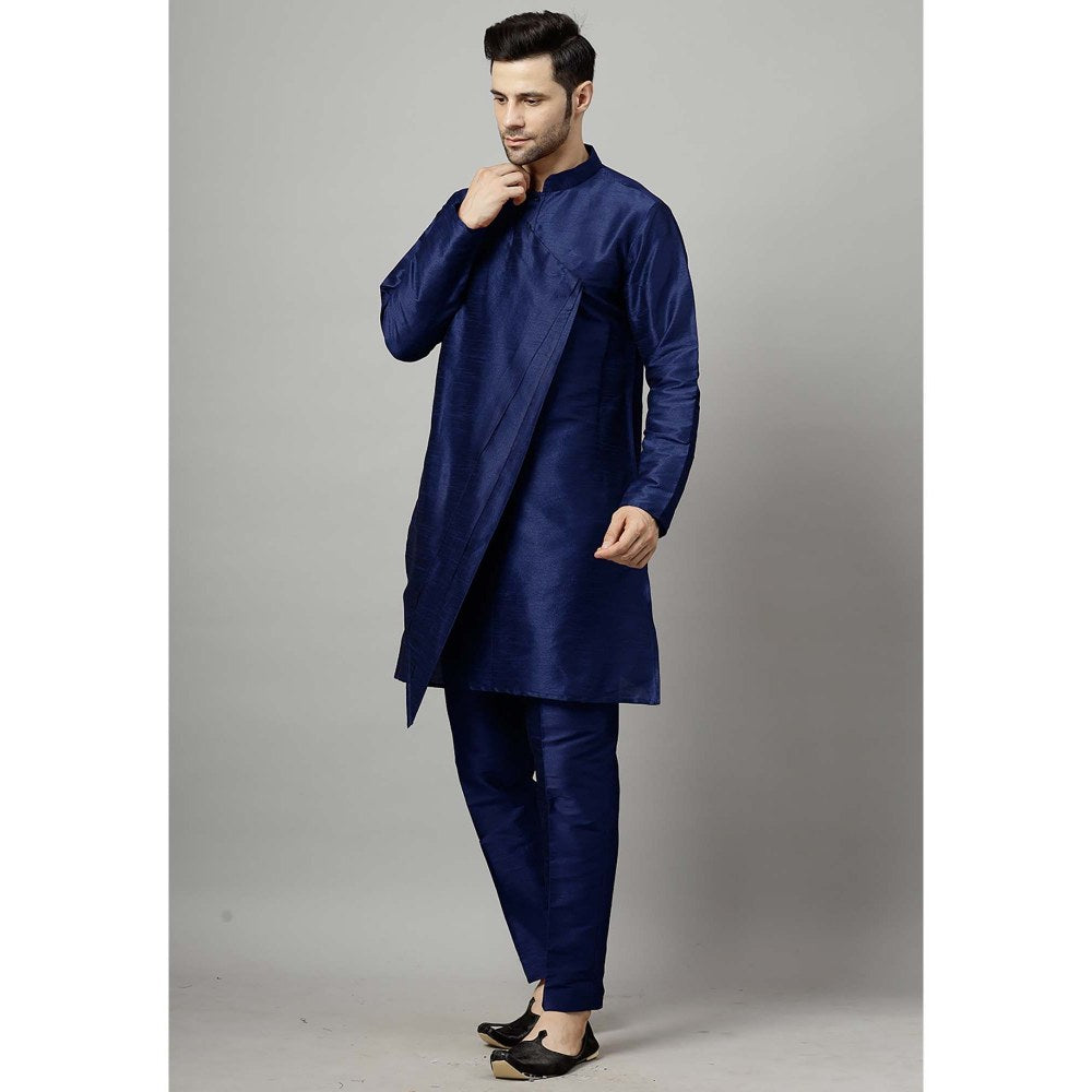 UTSAV FASHION Navy Blue Solid Kurta and Pant