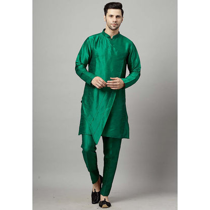 UTSAV FASHION Green Solid Kurta and Pant
