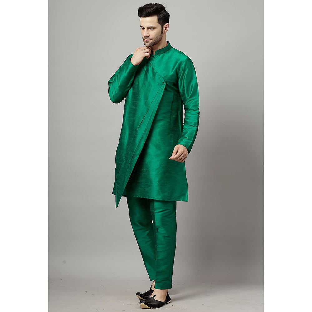 UTSAV FASHION Green Solid Kurta and Pant