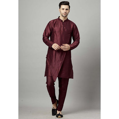 UTSAV FASHION Maroon Solid Kurta and Pant