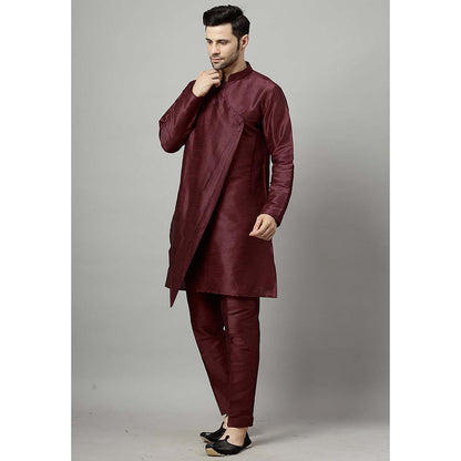 UTSAV FASHION Maroon Solid Kurta and Pant