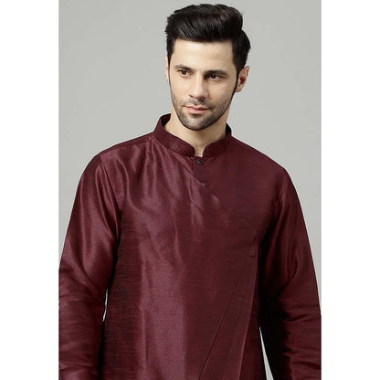 UTSAV FASHION Maroon Solid Kurta and Pant