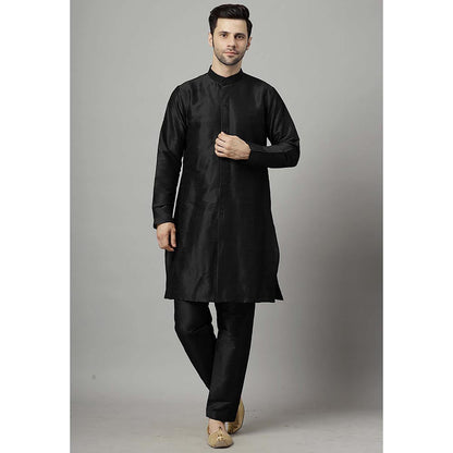 UTSAV FASHION Black Solid Kurta and Pant