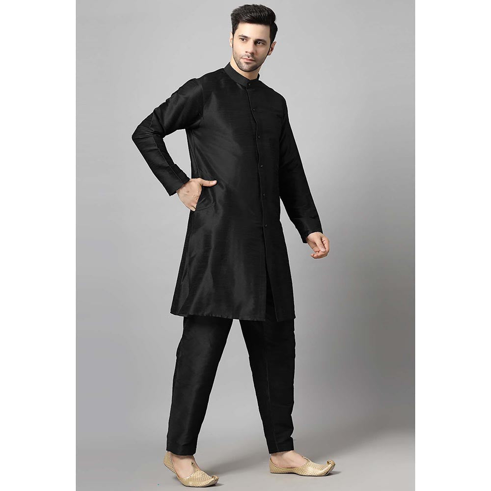 UTSAV FASHION Black Solid Kurta and Pant