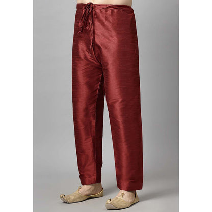 UTSAV FASHION Maroon Solid Kurta and Pant