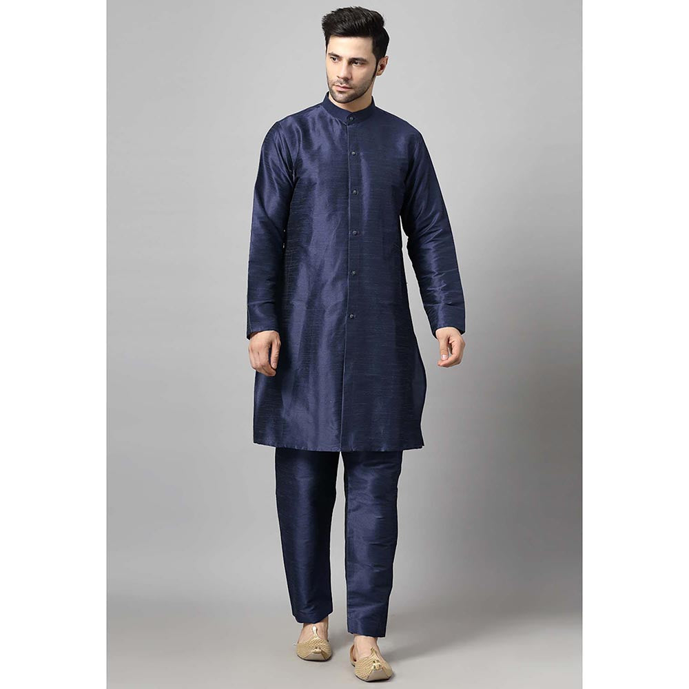UTSAV FASHION Navy Blue Solid Kurta and Pant