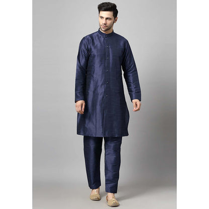 UTSAV FASHION Navy Blue Solid Kurta and Pant