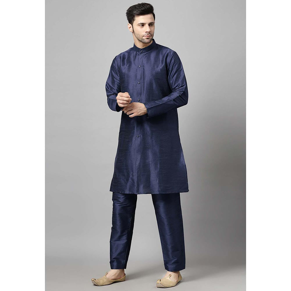 UTSAV FASHION Navy Blue Solid Kurta and Pant