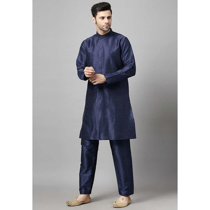UTSAV FASHION Navy Blue Solid Kurta and Pant