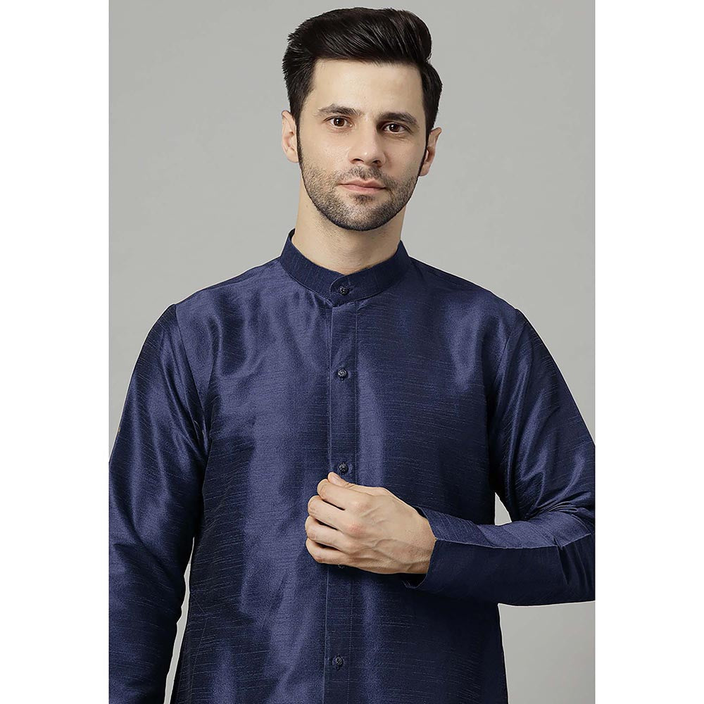 UTSAV FASHION Navy Blue Solid Kurta and Pant
