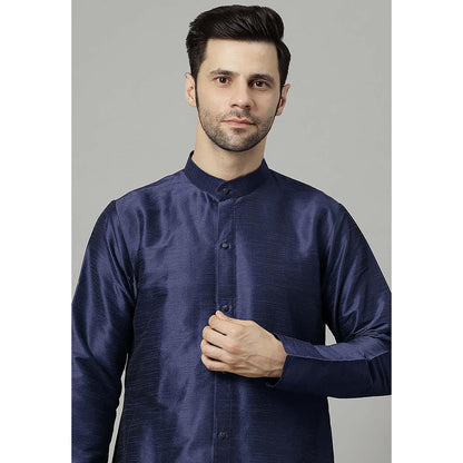 UTSAV FASHION Navy Blue Solid Kurta and Pant
