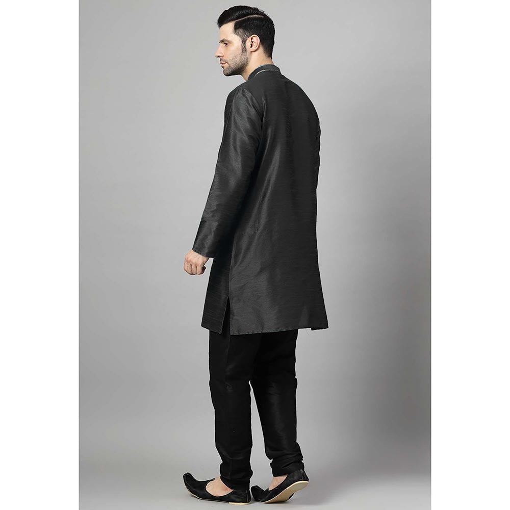 UTSAV FASHION Black Solid Kurta and Pant