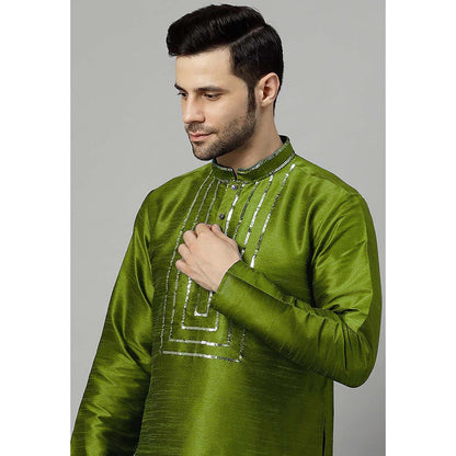 UTSAV FASHION Green Solid Kurta and Pant