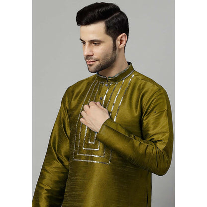UTSAV FASHION Olive Solid Kurta and Pant