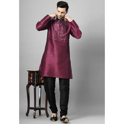 UTSAV FASHION Burgundy Solid Kurta and Pant