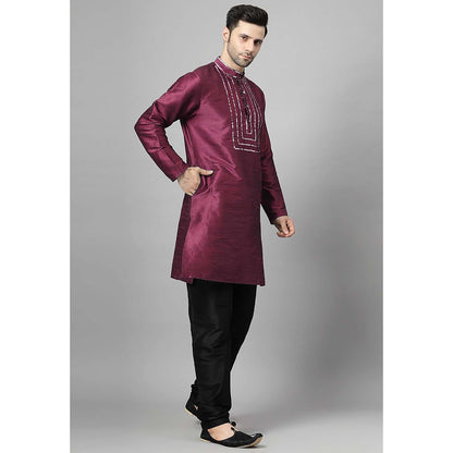 UTSAV FASHION Burgundy Solid Kurta and Pant