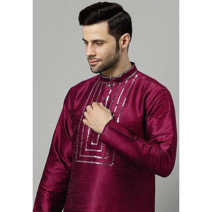 UTSAV FASHION Burgundy Solid Kurta and Pant