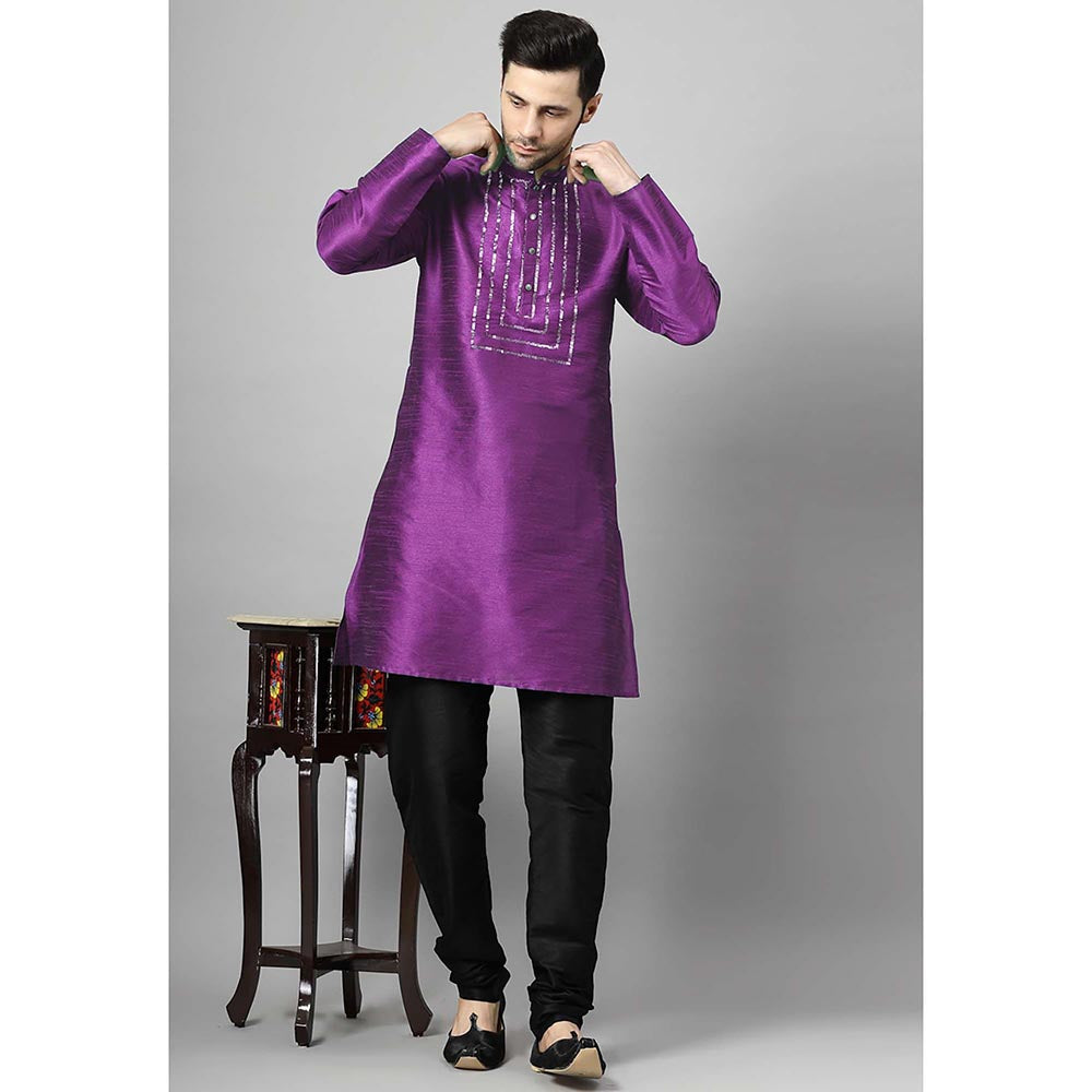 UTSAV FASHION Purple Solid Kurta and Pant