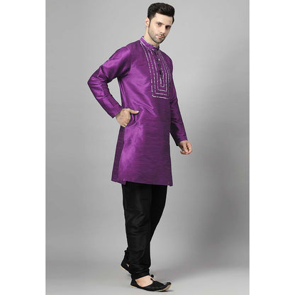 UTSAV FASHION Purple Solid Kurta and Pant