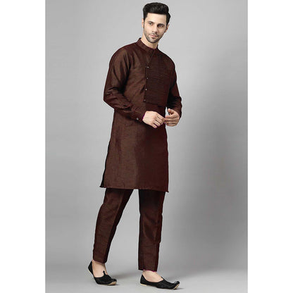 UTSAV FASHION Brown Solid Kurta and Pant