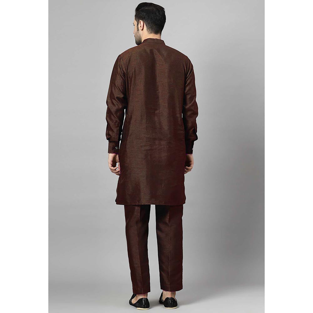 UTSAV FASHION Brown Solid Kurta and Pant