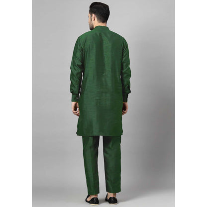 UTSAV FASHION Green Solid Kurta and Pant