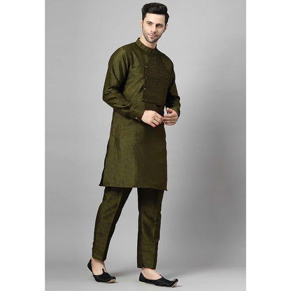 UTSAV FASHION Olive Solid Kurta and Pant