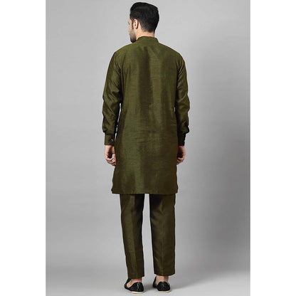 UTSAV FASHION Olive Solid Kurta and Pant