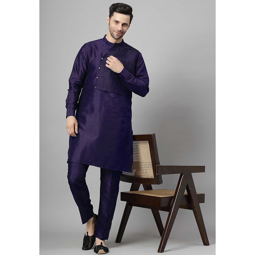 UTSAV FASHION Purple Solid Kurta and Pant